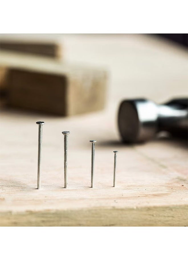 واي جيه عدة مسامير متنوعة، 200 قطعة، 4 مقاسات، فضية، مسامير صغيرة لتعليق الصور، مسامير تشطيب، مسامير حائط ذهبية للتعليق، مسامير دبوس، مسامير معدات، مسامير متنوعة، مسامير مجلفنة - Image 5